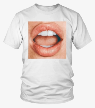 Woman's Open Mouth Sexy T-shirt - Shirt #9636297