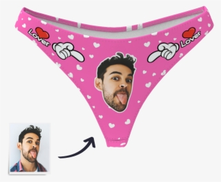 Women's Custom Face Thong Panty - Culotte Personnalisée #9639039