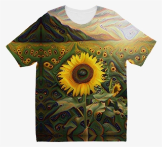 Psychedelic Trippy Sunflower Kids All Over T Shirt - Sunflower Trippy #9639044
