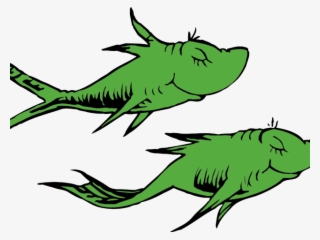 Fish Clipart Dr Seuss - Dr Seuss One Fish Two #9646153