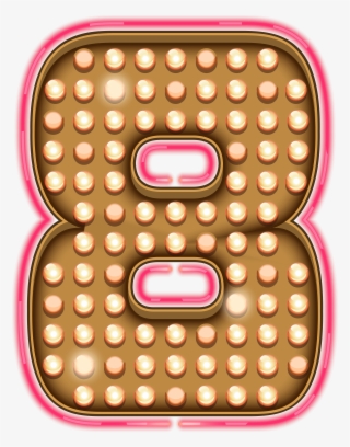 Number Eight Neon Lights Transparent Png Clip Art Image - Neon Number Transparent #9647756