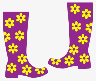 This Free Icons Png Design Of Floral Rain Boots #9647879