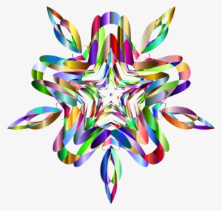 Chromatic Flower Silhouette 6 No Background - Illustration #9651249