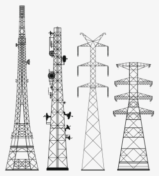 High Voltage Transmission Tower Png Image Background - Tower #9652955