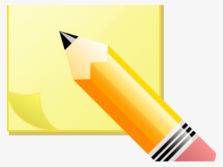 Note Clipart Pencil Icon - Write On Post It Clipart #9654949