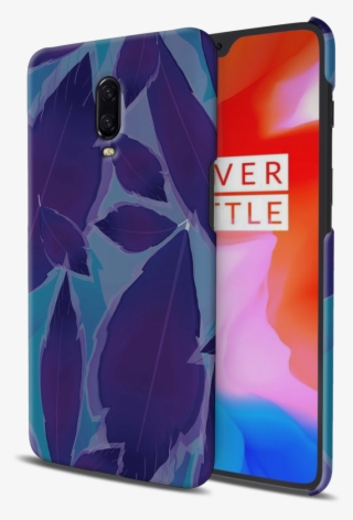 Blue Watercolor Leaves Cover Case For Oneplus 6t - Smartphone #9655604