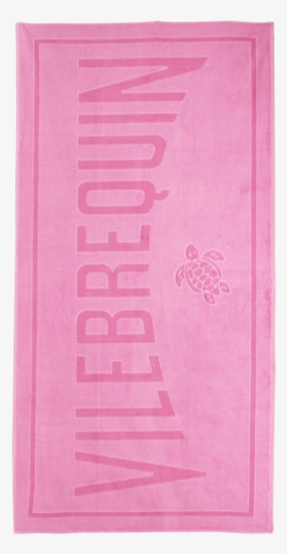 Beach Towel In Terry Cloth Solid Jacquard - Lip Gloss #9655903