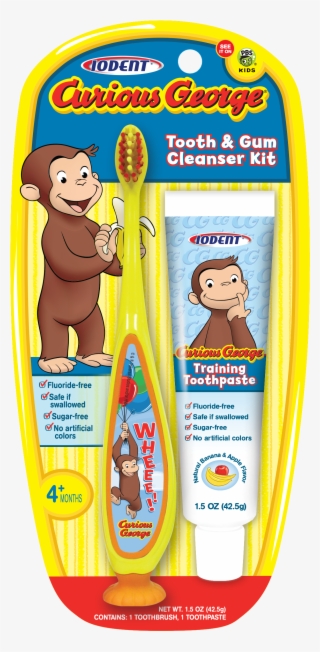 03 02 01 Iodent Curious George Tooth & Gum Cleanser - Curious George Gum #9655957