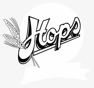 Hops Logo Black And White - Brewery #9658415