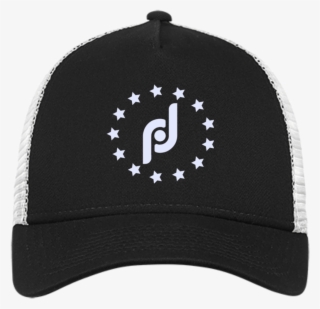 Circle Of Stars Black & White Snapback Trucker Cap - Saints Hat #9659010