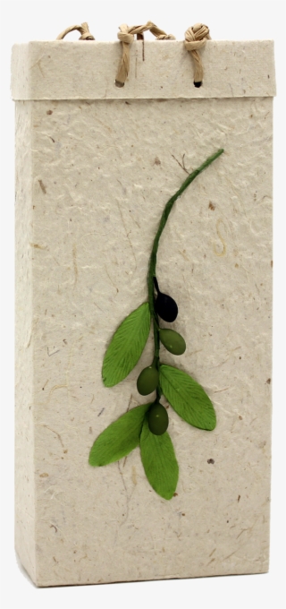 Gift Bag - Handmade Paper - Olive Branch - Natural - Paper Bag #9659466