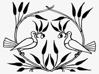 White Dove Clipart Olive Branch - Walter Crane Line Form #9659660