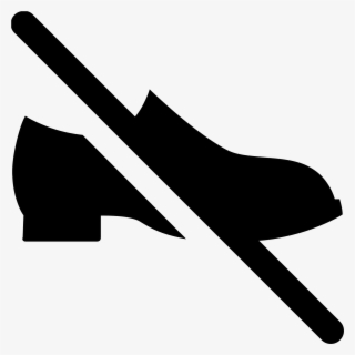 This Icon Depicts A Pair Of Shoes With A Slash Mark #9661054
