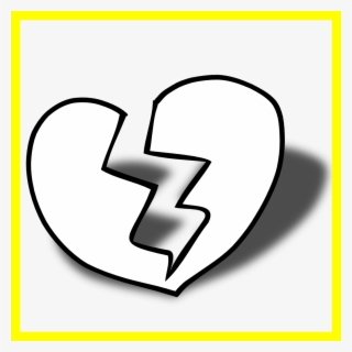 Broken Clipart Broken Hearted Girl - Broken Heart Black Png #9663052