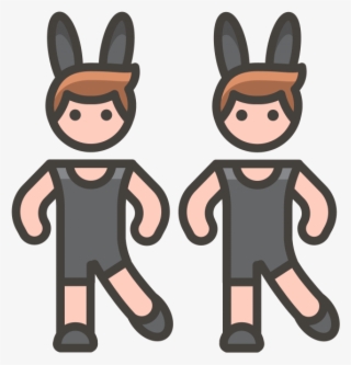 Man With Bunny Ears Emoji - Cartoon #9663255