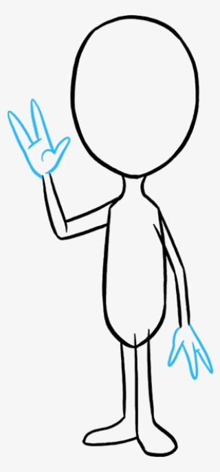 How To Draw Alien - Full Body Drawings Of A Alien #9663864