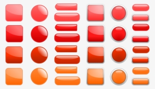 Button, Icon, Oblong, Square, About, Red, Orange - Square Icon Png Button #9664565