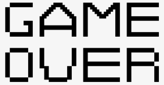 Game Over Pixel - Line Art #9671059