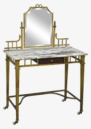 Store Item - Antique Marble And Brass Vanity #9671176