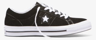 One Star Premium Suede Low Top Black - Converse Shoes One Star #9675860