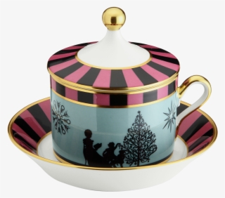 Tea Cup With Saucer And Cover Cirque Des Merveilles - Porcelain #9678480