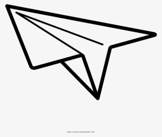 Paper Airplane Coloring Page - Line Art #9680477