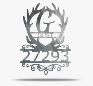 Antler Address, Initial, & Name Customizable Metal - Antler #9682029