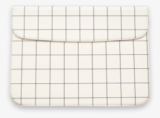 White Grid Laptop Sleeve - Tile #9682147