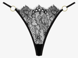 35 Tyl Panties Black - Thong #9683072
