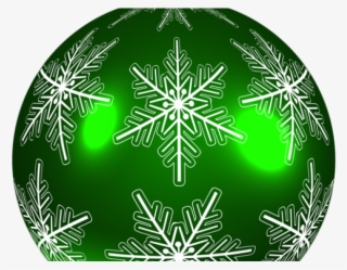 Snowflake Clipart Embellishment - Green Christmas Ball Png #9683917