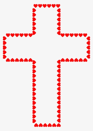 Clip Freeuse Heart And Cross Clipart - Hearts And Cross #9684653
