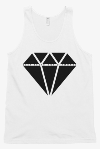 White Sek Truth Not Diamonds Mens Tank Top - Diamond Vector #9687298