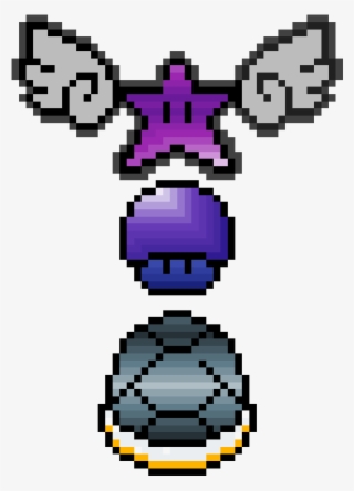 Fliying Mario Star - Pixel Art #9687377