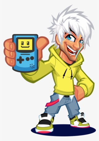 Retrosix Mascot Logo Gameboy Color - Cartoon #9688174