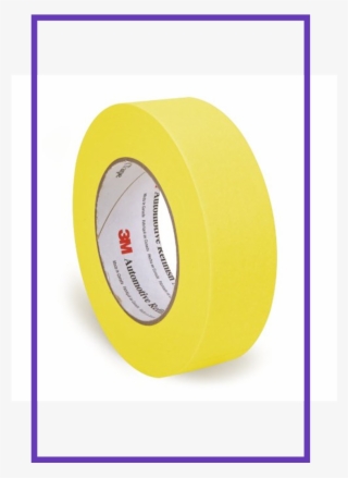 3m 06654 Refinish Masking Tape, 36 Mm X 55 M, Yellow, - Art #9689508