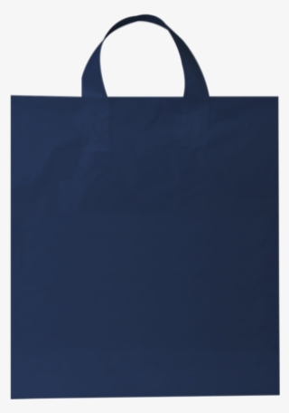 Small Navy Plastic Bags With Soft Loop Handles - Tote Bag #9690541