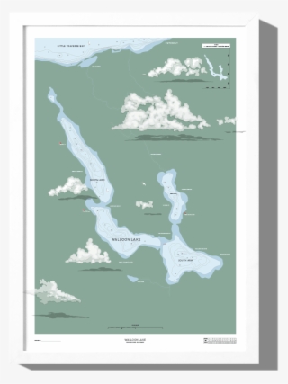 Walloon Lake Nautical Map Roo Kee Roo - Poster #9690994