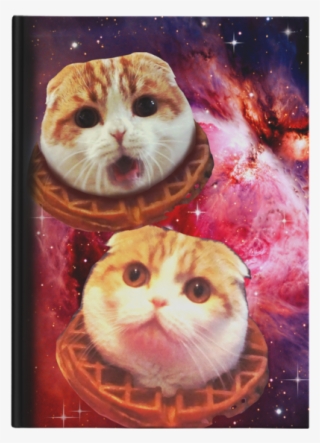 Space Waffles Hardcover Notebook - Scottish Fold #9691722