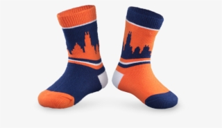 Official Chicago Skyline Socks For Mini Bears Fans - Sock #9692461