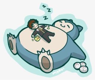 Shoom Taking A Nap With Snorlax - Cartoon #9693412