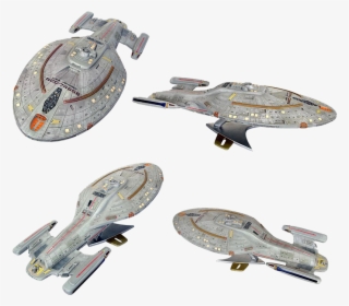 Space Ship Model, Star Trek, Uss Voyager, Isolated - Star Trek: Voyager #9694098