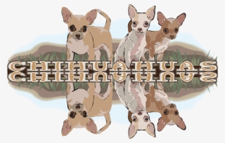 An Illustration Of Three Chihuahua's Grouped On A Small - Chihuahua #9695893