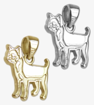 Smooth Chihuahua Charm Or Pendant In Sterling Silver - Cartoon #9696011