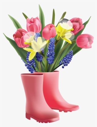 Flower Bouquet Clip Art - Открытки 8 Марта Кошки #9697036