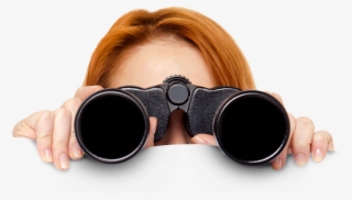 Phone Royalty-free Binoculars Services Design Interior - Chica Con Binoculares #9697308