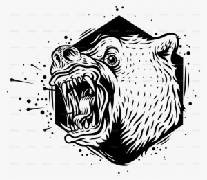 Clipart Royalty Free Library Collection Of Free Bear - Angry Bear Logo Png #970839