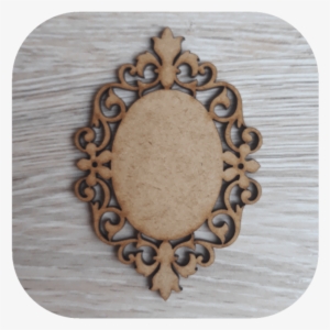 Placa Moldura Oval Arabesco Floral Em Mdf - Picture Frame #971256