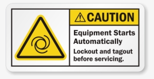 Zoom, Price, Buy - Caution Equipment Starts Automatically #971359