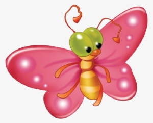 Baby Butterfly Cartoon Clip Art Pictures All - Transparent Background Cartoon Butterfly Transparent #971688