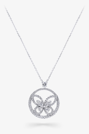 A Graff Butterfly Silhouette Necklace Featuring A Butterfly - Locket #971803